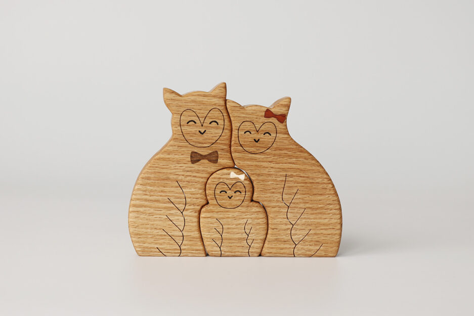 3 owls with ribbons