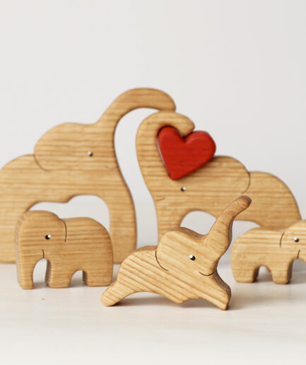 5 elephants with a heart