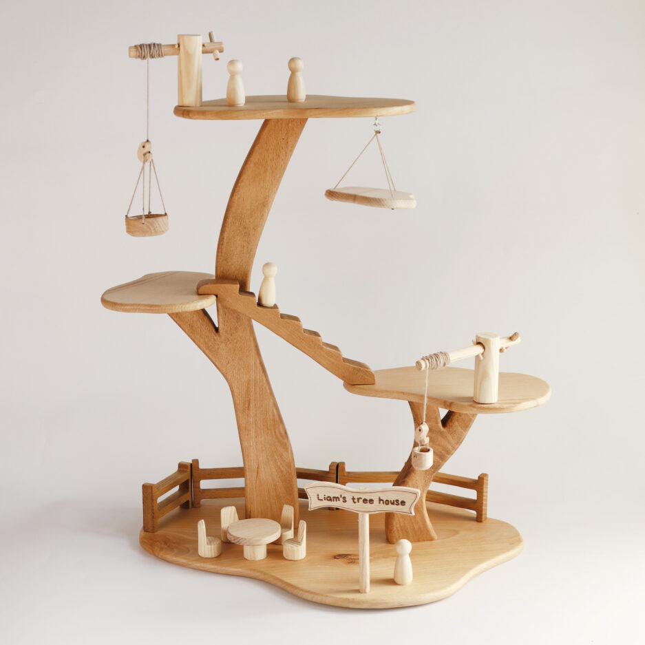 Wooden tree dollhouse