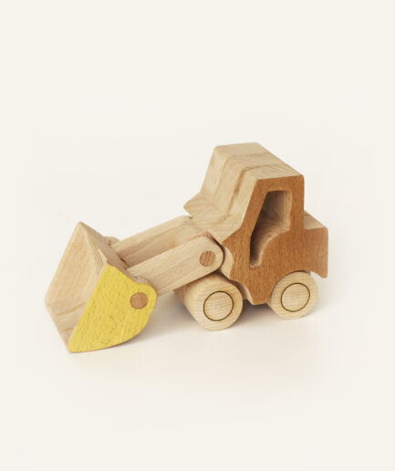 Jouet chargeur frontal en bois