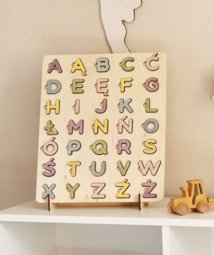 Wooden Alphabet Puzzle – Educational Toy for Kids